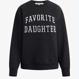 Favorite Daughter Black Collegiate Sweatshirt Sz Medium